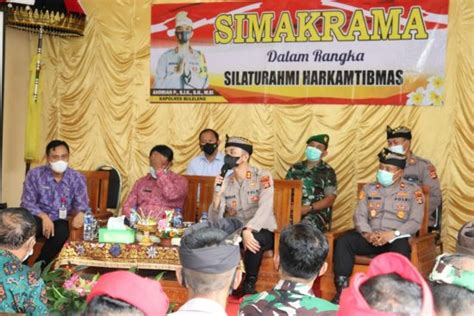 Kapolres Buleleng Sentuh Masyarakat Dengan Simekrama Dalam Rangka