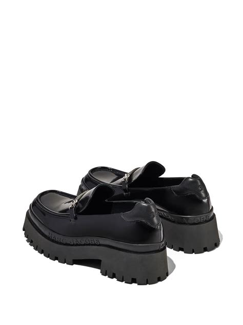 Marc Jacobs The Loafer Leather Platform Loafers Black Farfetch