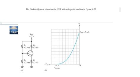 Solved 29 Find The Q Point Values For The Jfet With