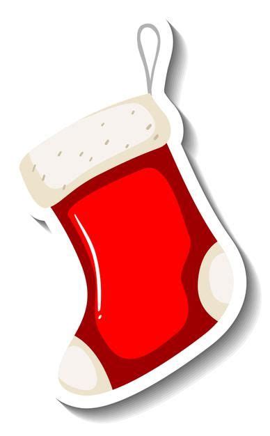 Free Vector Christmas Stocking Sock Cartoon Sticker