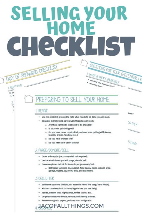 Get Your House Ready To Sell Free Printable Checklist Sell My House