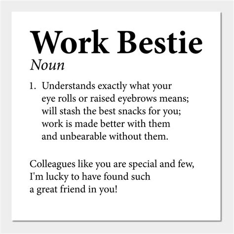 Work Bestie Definition Wall Art Print