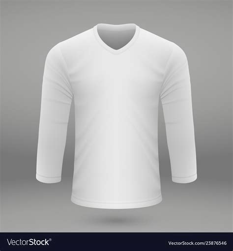 Shirt Template For Jersey Royalty Free Vector Image