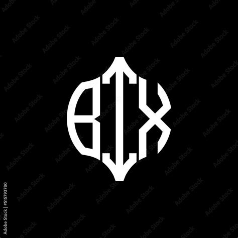 Bix Letter Logo Bix Best Black Background Vector Image Bix Monogram