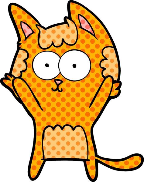 Gato Feliz De Dibujos Animados 12403497 Vector En Vecteezy