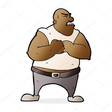 cartoon violent man stock vector image  clineartestpilot