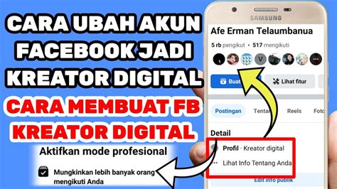 Cara Mengubah Akun Fb Menjadi Kreator Digital Cara Mengubah Fb