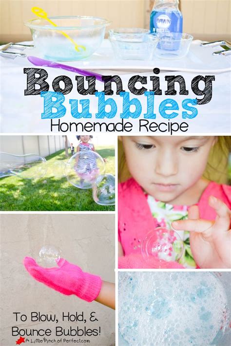 Homemade Bouncing Bubbles Recipe + Video (No glycerin or corn syrup) - | Bubble recipe, Things ...