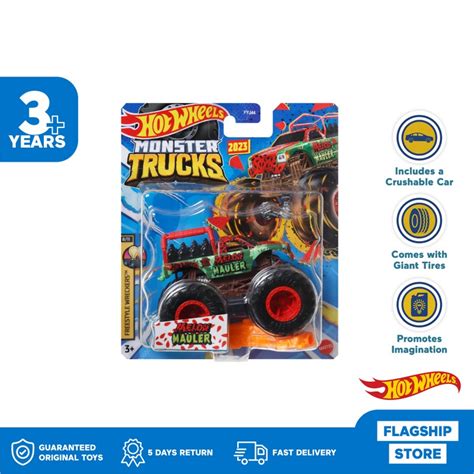 Jual Hot Wheels Monster Trucks Freestyle Wreckers Melon Mauler Mainan Mobil Balap Shopee