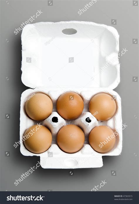 Half Dozen Fresh Eggs Box Made Stock Photo 47365915 Shutterstock