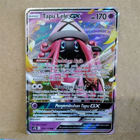 Jual Kartu Pokemon Indonesia TCG Tapu Lele GX RR Shopee Indonesia