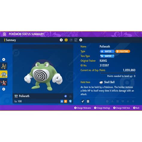 Pokemon Scarlet Violet Iv Shiny Poliwrath Tera Raid Build