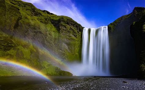 rainbow, waterfall, nature, colorful - Coolwallpapers.me!