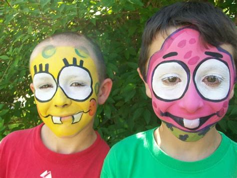 Spongebob and Patrick Facepainting by Snowqueen Abby Greenip in 2024 ...