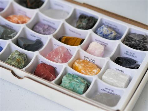 Crystal Collection Box Mineral Collection Box Natural - Etsy