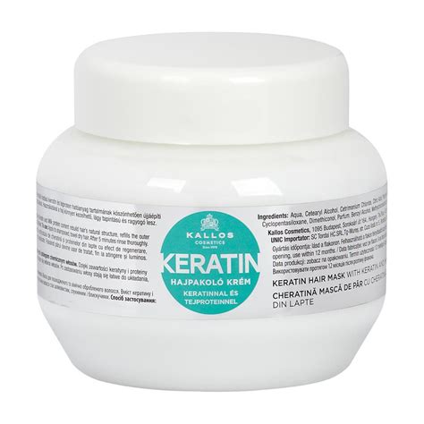 Masca Pentru Par Uscat Fragil Keratin Kallos 275 Ml