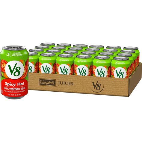 Snapklik V8 Spicy Hot 100 Vegetable Juice 11 5 Fl Oz Can
