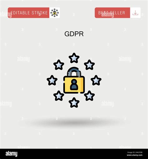 Gdpr Simple Vector Icon Stock Vector Image And Art Alamy