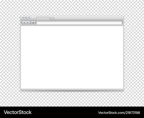 White blank website mockup object isolated Vector Image