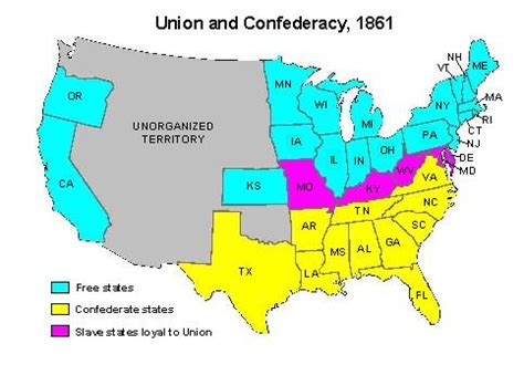 Confederate Vs Union States