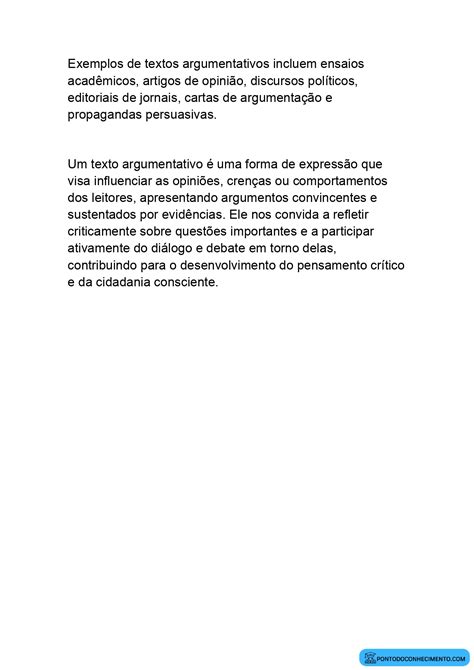 O que é um texto argumentativo? - Ponto do Conhecimento