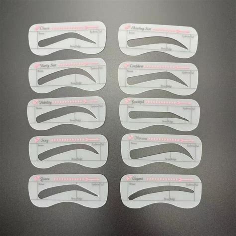 Pochoir Sourcils Styles Ensemble Mod Le De Toilettage Outils De