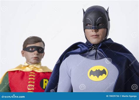 Classic Tv Show Batman And Robin Hot Toys Action Figures Editorial