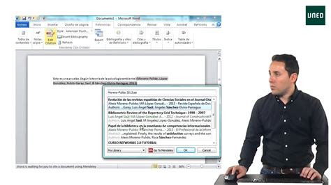 Insertar Citas Y Referencias Con Mendeley Youtube