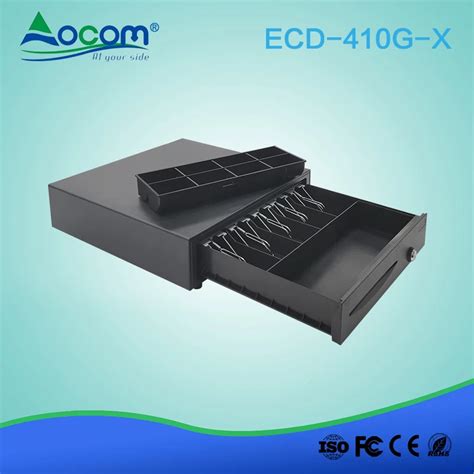 Ecd 410g 410 Black 12v 24v Rj12 Metal Cash Drawer For Pos Systems