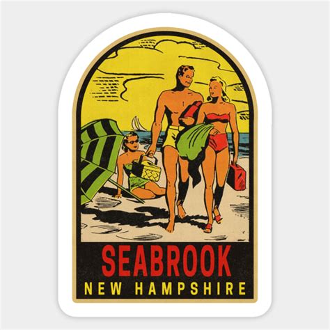 Vintage Seabrook New Hampshire Travel Decal Seabrook New Hampshire