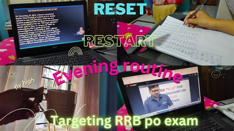 Targeting Rrb Po Clerk Exam Evening Study Routine Bank