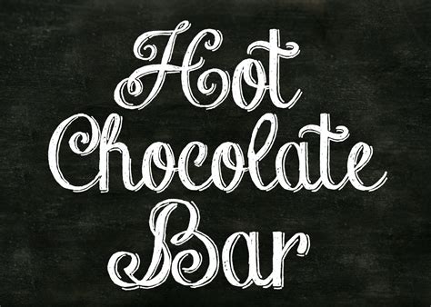 Free Printable Hot Chocolate Bar Sign Template