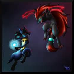 Lucario VS Zoroark by LuckyLucario on DeviantArt