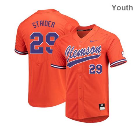 Clemson Tigers Spencer Strider Jersey, Clemson Baseball Jersey