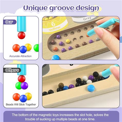 Laberinto Magn Tico De Color Y N Meros Juguetes Montessori De Madera