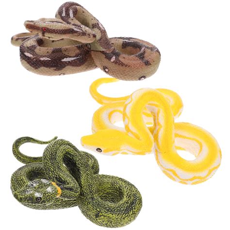 3pcs Halloween Fake Snakes Prank Props Real Looking Snakes Realistic ...