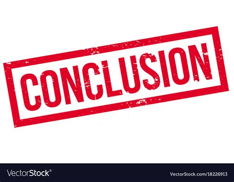 Conclusion Rubber Stamp Royalty Free Vector Image