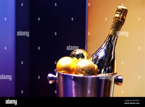 Bottle of champagne for New Year celebration Stock Photo - Alamy