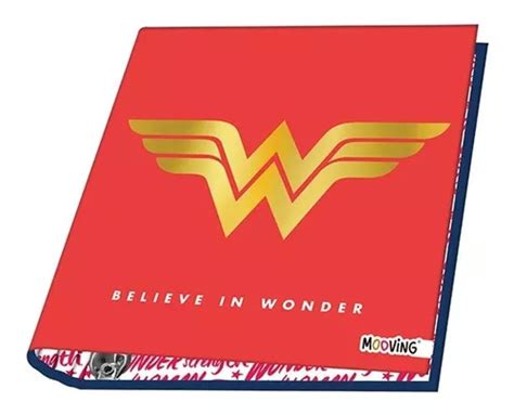 Carpeta Escolar Mooving N3 X 40 Mm Escolar Wonder Woman MercadoLibre