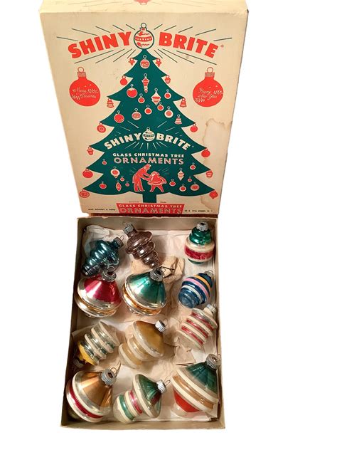 Lot Vintage Atomic Era Shiny Brite Ornaments They Do Show Wear