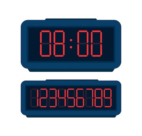 Premium Vector Digital Alarm Clock Time Icon Vector Illustration