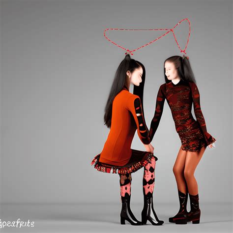 Beautiful Teen Girl In Ripped Tights And Highheeled Boots · Creative Fabrica