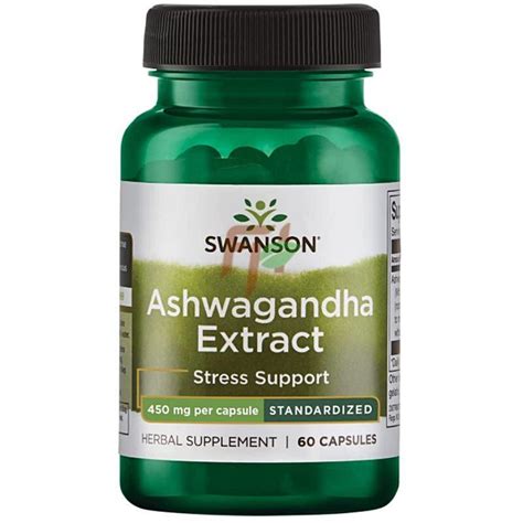 Swanson ASHWAGANDHA EXTRACT - Купить экстракт ашваганды (450 мг × 60 ...