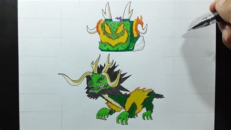 How To Draw Blox Fruits Dragon Youtube