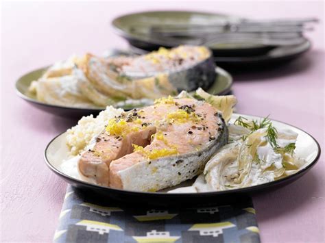 Marinierter Lachs auf Fenchelgemüse Rezept Rezepte Lachs