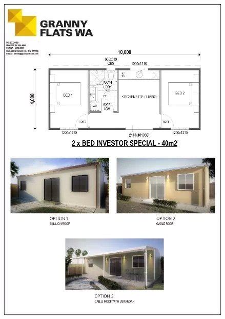 Two Bedroom Granny Flat Floor Plans M House Plan Viewfloor Co