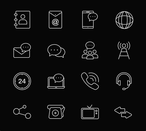 Communication Vector Icons Part 01