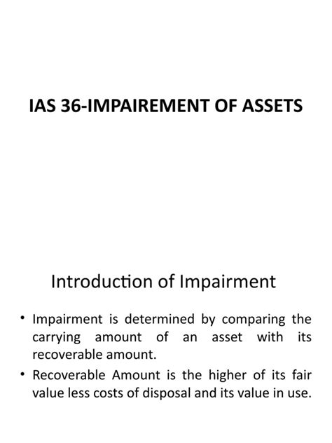 Ias 36 Impairment Of Assets 1 Download Free Pdf Goodwill