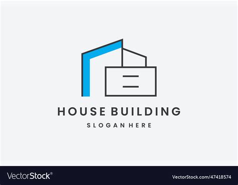 House building Royalty Free Vector Image - VectorStock