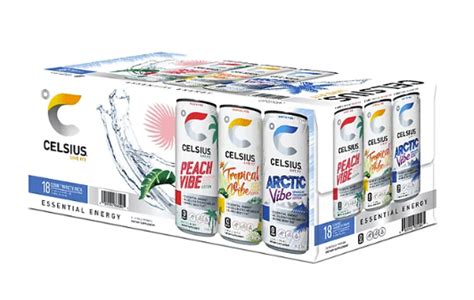 Celsius Essential Energy Sparkling Vibe Variety Pack 12 Fl Oz 18 Pk